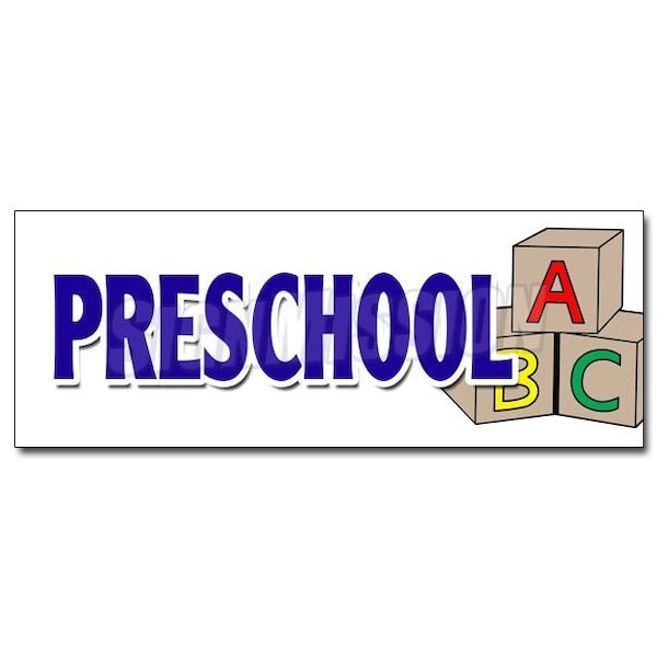 PRESCHOOL DECAL sticker licensed accredited kindergarten day care early, D-36 Preschool
